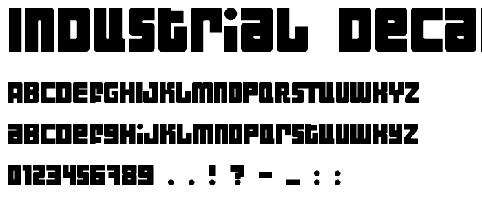 Industrial Decapitalist font